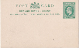 ORANGE RIVER COLONY   ENTIER POSTAL/GANZSACHE/POSTAL STATIONARY CARTE - Stato Libero Dell'Orange (1868-1909)