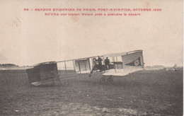 88 - Grande Quinzaine De Paris Port Aviation Octobre 1909 Juvisy Duval Sur Biplan Voisin Prêt à Prendre Le Départ RARE ! - Viry-Châtillon