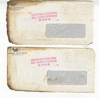 7485 - Deux Enveloppes Courrier Détérioré - Accident Aéropostale 1988 - Lettres Accidentées
