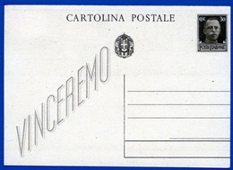 °°° Cartolina Postale - Publicitaria Vinceremo Nuova °°° - Stamped Stationery