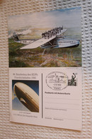 BRD, BDPh-Ganzsache;Frage-u.Antwortkarte, Ungeknickt,Flugschiff DO X Und Zeppelin - Private Postcards - Used