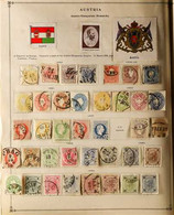 1840 - 1940 WORLD WIDE COLLECTION - THE FIRST ONE HUNDRED YEARS.  A Huge Album Well- Filled With Mint & Used Stamps, So  - Andere & Zonder Classificatie