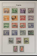 KGVI BRITISH EUROPE USED  Mostly Fine Used On Printed Pages, Includes CYPRUS 1938-51 Definitive Set With Additional 1pi  - Andere & Zonder Classificatie