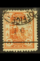 AMOY  1896 ½c On 5c Orange, STRAIGHT FOOT TO "2" VARIETY, SG 21a, Very Fine Used. Scarce Stamp. For More Images, Please  - Andere & Zonder Classificatie