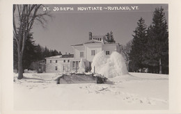 RUTLAND VERMONT - ST. JOSEPH NOVITIATE CONVENT - REAL PHOTO POSTCARD RPPC - Rutland