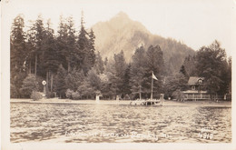 LAKE CRESCENT WASHINGTON TAVERN AND STORM KING MOUNTAIN - REAL PHOTO POSTCARD RPPC - Altri & Non Classificati