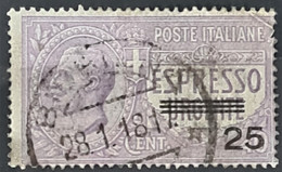 ITALY / ITALIA 1917 - Canceled - Sc# E9 - Express Mail 25c - Eilsendung (Eilpost)
