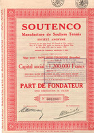 SOUTENCO    MANUFACTURE     DE    SOULIERS  TENNIS - Tessili