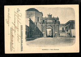 Cartolina Marsala Porta Garibaldi - Pubblicitaria Vermouth Martinez Vernetti - Marsala