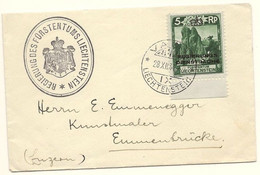 Liechtenstein 1934: REGIERUNGS-DIENSTSACHE Zu D 1 B (10 1/2) Auf Damen-Brief Mit Stempel VADUZ 28.XII.34 (Zu CHF 40.00) - Oficial