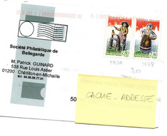 France  1995  YT 2978-2979 Sur Lettre Santons De Provence  La Poissonnière Et Le Rémouleur - Storia Postale