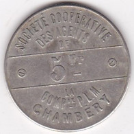 73.  Savoie. Chambéry. Société Coopérative Des Agents De La Cie P.L.M. 5 Francs 1898, En Maillechort - Monetari / Di Necessità