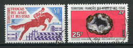 19990 FRANCE N°365, 370 ° 50F Hippisme, 25F Géode Volcanique   1970-71  B/TB - Gebraucht