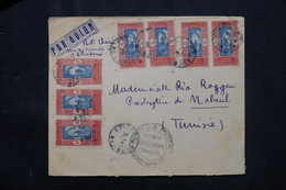 DAHOMEY - Enveloppe D'un Missionnaire Pour Nabeul ( Tunisie ) Par Avion En 1944 Avec Cachet De Contrôle Postal - L 75291 - Storia Postale