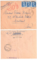 PARIS 81 31 R Des Capucines 15 F Gandon Bleu Yv Dest Montreuil Sous Bois Ob 1951 - Covers & Documents