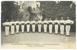 Cpa Les Enfants D'Aramon , Société Chorégraphique, Danses Et Farandoles ( état ) - Aramon