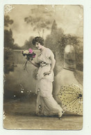 DONNA CON  FIORI 1915 VIAGGIATA FP - Women