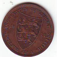 PIECE EN BRONZE - 1/12 Shilling  1911 - BUSTE DU ROI GEORGES V - Pièce Non Nettoyée - Jersey