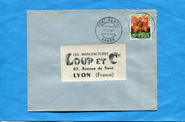 MARCOPHILIE-lettre- Gabon+-thematic Stamp-cad -port Gentil -1960-Stamps N°AEF -Flower - Altri & Non Classificati