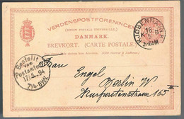 Danmark, 1894, For Berlin - Covers & Documents