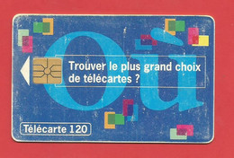 TELECARTE 120 U TIRAGE 2000 000 EX. France Télécom , Ou Trouver Le Plus Grand Choix--- X 2 Scan - Telephones
