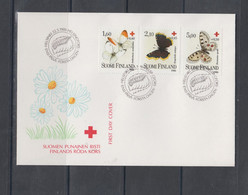 Finland 1986 Mi 993-5 FDC Butterflies - Other & Unclassified