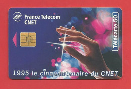 TELECARTE 50 U TIRAGE 2000 000 EX. France Télécom 1995 Le Cinquantenaire Du CNET --- X 2 Scan - Telefone