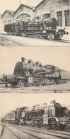 LOCOMOTIVES DU SUD EST N° 543 1513 1515 LOT 3 CARTES - Trains