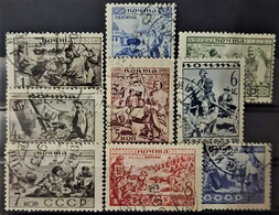 USSR 1933 - MLH - Sc# 489-497 - Oblitérés