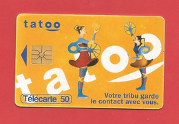 TELECARTE 50 U TIRAGE: 2000 000 EX. France Télécom Tatoo--- X 2 Scan - Telephones