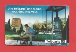 TELECARTE 50 U TIRAGE: 2000 000 EX. France Télécom Une Télécarte Une Cabine --- X 2 Scan - Téléphones