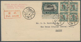 China - Flugpost: 1931, Erstflug Wuchow-Canton (Wuzhou-Guangzhou), Beleg Frankiert Mit Dschunke, 1 C - Other & Unclassified