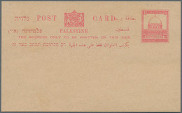 Palästina: 1927/1928, Two Unused Stationery Cards: 4m. Rose (type 2) And 7m. Red. Excellent Quality! - Palestine