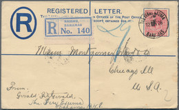 Bahamas: 1926 (12.11.), Registered Letter KGV 2d. Red (flap On Reverse) Uprated With KGV 1d. Carmine - 1963-1973 Ministerial Government