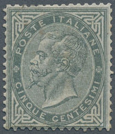 Italien: 1863, 5c. Greyish Olive, London Printing, Fresh Colour, Good Centering, Normally Perforated - Nuevos