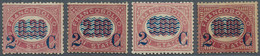 Italien: 1878, Newspaper Stamps: Surcharge 2 C In Blue On Four Different Values Incl. 0,30 L, 2,00 L - Nuevos