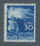 Italien: 1945, "Demokratie" 30 Lire Dunkelultramarin In Tadelloser Postfrischer Erhaltung Mit Ausgab - 1946-60: Nuevos