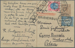 Niederlande - Ganzsachen: 1928, 7 1/2 CT Stationery Card Uprated With Single Line "BRIVENBUS" (out O - Material Postal