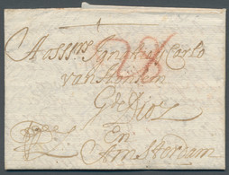 Portugal - Vorphila: 1704, Guterhaltener Brief Von Lissabon Nach Amsterdam Mit Rotem Taxvermerk "28" - ...-1853 Prefilatelia