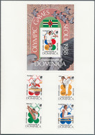 Thematik: Olympische Spiele / Olympic Games: 1988, Dominica. Imperforate Proofs In Issued Colors For - Other & Unclassified