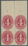 Schleswig-Holstein - Marken Und Briefe: 1864, Freimarke 4 Schillinge Karminrot Im Ungebrauchtem Vier - Other & Unclassified