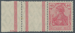 Deutsches Reich - Zusammendrucke: 1921, Germania 40 Pfg., Zusammendruck Mit Linker Randleiste Aus MH - Se-Tenant