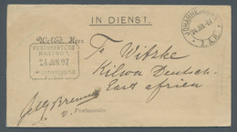 Deutsch-Ostafrika - Besonderheiten: 1897, Dienstbrief Mit Kontorstempel Des Postmeisters Aus Transva - África Oriental Alemana