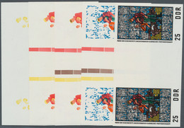 DDR: 1968, Nationale Mahn- Und Gedenkstätte Sachsenhausen 25 Pf. Glasfenster 'Partisanenkampf' In 5 - Unused Stamps