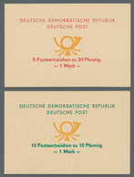 DDR - Markenheftchen: 1971, Sonderpostwertzeichenhefte Zu 10 X 10 Pfg. Bzw. Zu 5 X 20 Pfg., Eingekle - Booklets