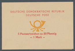 DDR - Markenheftchen: 1971, Sonderpostwertzeichenheft Zu 5 X 20 Pfg., Eingeklebt Die 20 Pfg. GST (Mi - Booklets