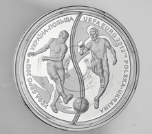Polen: 2012, 10 Zloty Sonderprägung Zur "Fußball-Europameisterschaft 2012" Zusammen Mit Der 10 Hrywe - Polonia