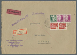 DDR: 1950-1990, Partie Aus Rund 90 Belegen Mit Z.T. Interessanten Frankaturen, U.a. Mi.-Nr. 343 Als - Collections