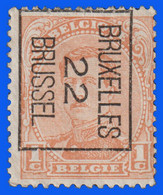 Typo PRE N° 55 Po B "BRUXELLES 22 BRUSSEL" - Typografisch 1922-26 (Albert I)