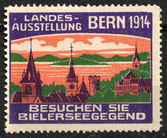 Suisse Switzerland 1914 BERN - Exposition Fair Ausstellung CHURCH CHATEDRAL -  LABEL CINDERELLA VIGNETTE - Autres & Non Classés
